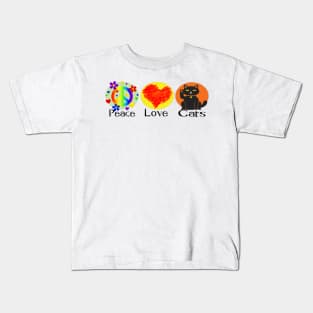 Peace, Love. Cats Kids T-Shirt